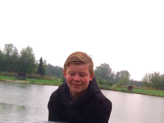 Var på fisketur med 